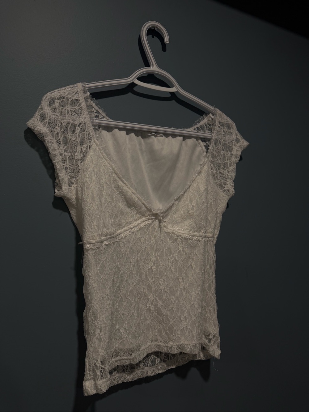 Ardene White Lace Cap Sleeve Camisole